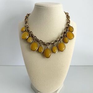 Vintage Ann Taylor Chunky Gold Runway Lemon Drop Statement Necklace
